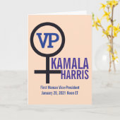Erste Vizepräsidentin Kamala Harris Karte (Gelbe Blume)