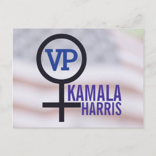 Erste Vizepräsidentin Kamala Harris Postkarte