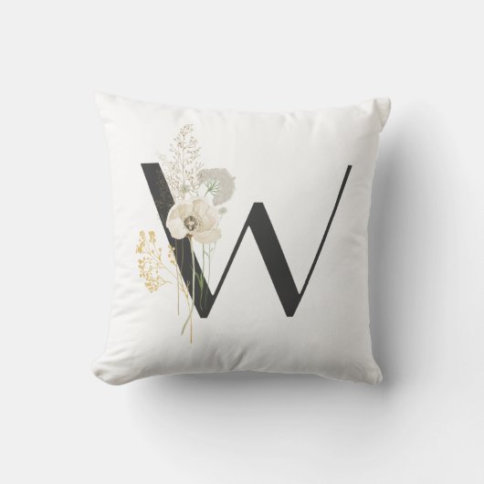 Erste W mit weich farbigen Wild-Blume Kissen (Vorderseite)