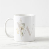 Erste W mit weicher Blume Kaffeemaschine Tasse (Links)