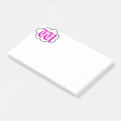 Erste W-Monogramm-Post-It-Notes Post-it Klebezettel (angewinkelt)