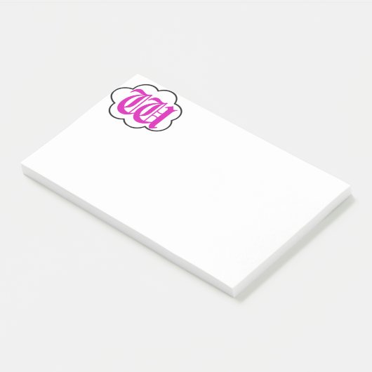 Erste W-Monogramm-Post-It-Notes Post-it Klebezettel (angewinkelt)