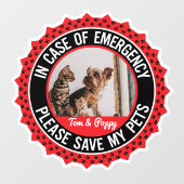 Erste Warnmeldung für mehrere Tiere Fensteraufkleber (Blatt)