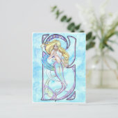Erste Wave Mermaid Mini-Print Postkarte (Stehend Vorderseite)