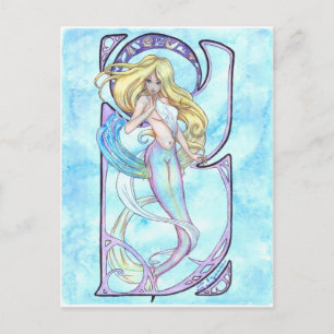 Erste Wave Mermaid Mini-Print Postkarte