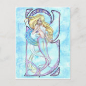 Erste Wave Mermaid Mini-Print Postkarte (Vorderseite)