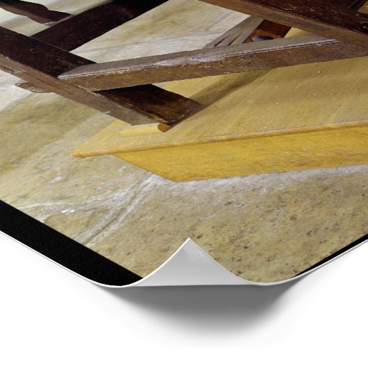 Erste Webstühle für Strümpfe, 1750 Poster (Ecke)