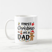Erste Weihnacht als Vater Xmas Geschenk Kaffeetasse (Links)