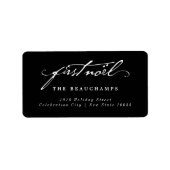 Erste Weihnachten-Adresse des Classic Handwriting Adressaufkleber (Vorne)