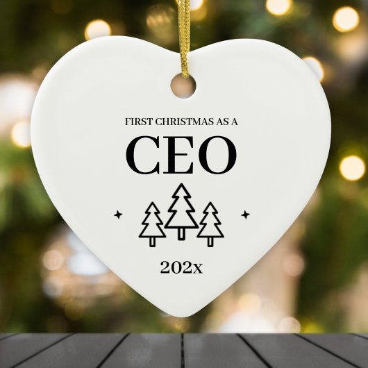 Erste Weihnachten als CEO Unternehmer Keramik Ornament