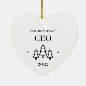 Erste Weihnachten als CEO Unternehmer Keramik Ornament (Hinten)