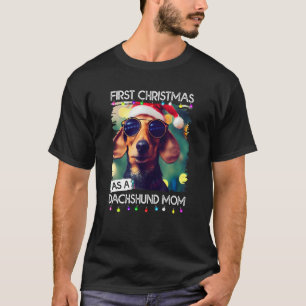 Erste Weihnachten als Dackel Mama T-Shirt
