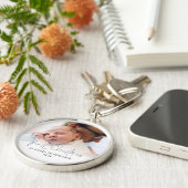 Erste Weihnachten als Dadname Foto Overlay Schlüsselanhänger (Seite)