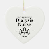 Erste Weihnachten als Dialysis Nurse 2024 Pflege Keramik Ornament (Hinten)