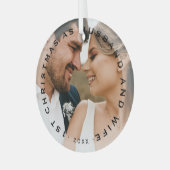 Erste Weihnachten als Ehemann & Ehefrau Ornament Aus Glas (Vorderseite links)