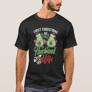 Erste Weihnachten als Ehemann und Ehefrau Paar Ver T-Shirt