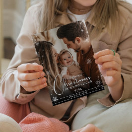 Erste Weihnachten als Eltern Custom Foto Postkarte