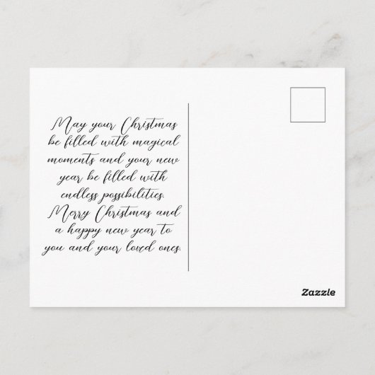 Erste Weihnachten als Eltern Custom Foto Postkarte (Rückseite)