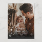 Erste Weihnachten als Eltern Custom Foto Postkarte (Vorderseite)