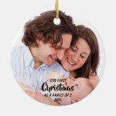 Erste Weihnachten als Familie von 3 Keramik Ornament (Hinten)