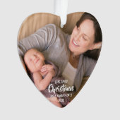 Erste Weihnachten als Familie von 3 Ornament (Vorderseite)