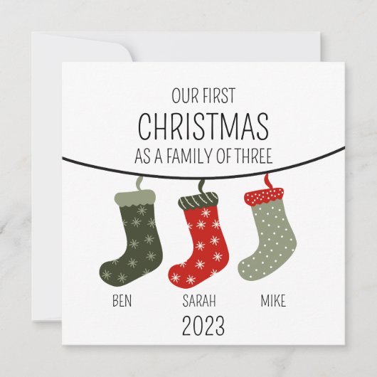 Erste Weihnachten als Familie von drei (Vorderseite)