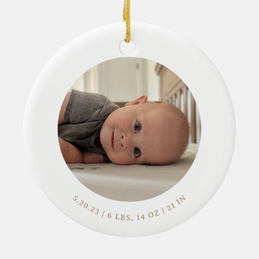 Erste Weihnachten als Familie von drei Babystatten Keramik Ornament (Hinten)