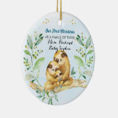 Erste Weihnachten als Familie von drei Keramik Ornament (Rechts)