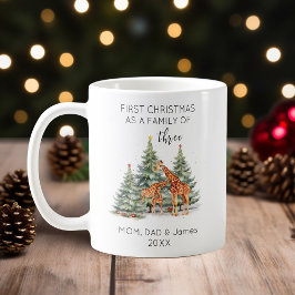 Erste Weihnachten als Familie von drei Lieben Gira Kaffeetasse