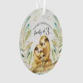 Erste Weihnachten als Familie von drei Ornament (Vorderseite)