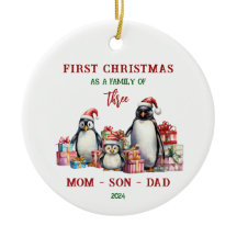 Erste Weihnachten als Familienschmuck