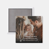 Erste Weihnachten als Foto der Eltern Magnet (Vorderseite/Rückseite)