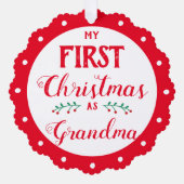 Erste Weihnachten als Foto für Großmutter Ornament Karte (Vorderseite)