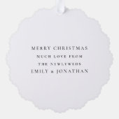 Erste Weihnachten als Foto Overlay Script Ornament Karte (Rückseite)