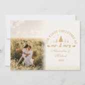 Erste Weihnachten als Foto von Herrn und Frau (Vorderseite)