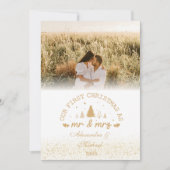 Erste Weihnachten als Foto von Herrn und Frau (Vorderseite)