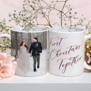 Erste Weihnachten als Foto von Mr. und Mrs. Kaffeetasse