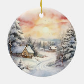 Erste Weihnachten als französischer Bulldoggen-Vat Keramik Ornament (Hinten)