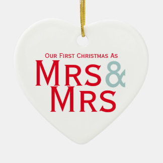 Erste Weihnachten als Frau und Frau Lesbian Themed Keramik Ornament