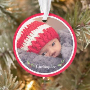 Erste Weihnachten als Grammy und Grampy - Foto Ornament