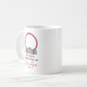 Erste Weihnachten als Grandpa Foto Kaffee Tasse (Vorderseite Links)
