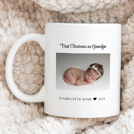 Erste Weihnachten als Grandpa New Baby Foto Kaffeetasse