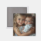 Erste Weihnachten als große Schwester Foto Magnet (Vorderseite/Rückseite)