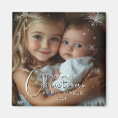 Erste Weihnachten als große Schwester Foto Magnet (Vorne)