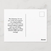 Erste Weihnachten als große Schwester Foto Postkarte (Rückseite)