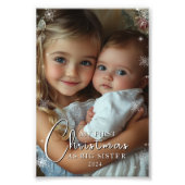 Erste Weihnachten als große Schwester Fotodruck (Vorne)