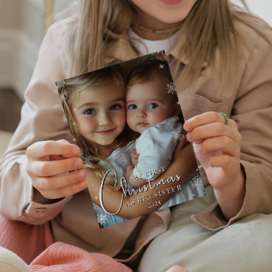 Erste Weihnachten als große Schwester Fotodruck