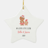 Erste Weihnachten als große Schwester Niedliche Or Keramik Ornament (Vorne)