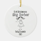 "Erste Weihnachten als große Schwester" Ornament (Vorne)