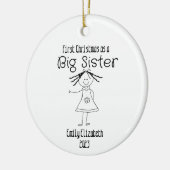 "Erste Weihnachten als große Schwester" Ornament (Links)